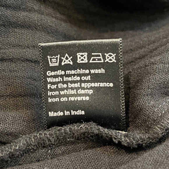 ME + EM Cheesecloth Cropped Wide Leg Black Pants - Picture 10 of 10